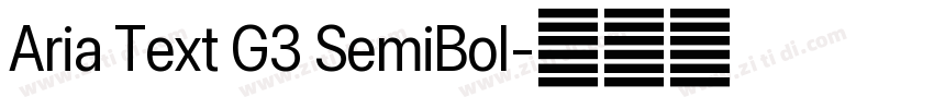 Aria Text G3 SemiBol字体转换